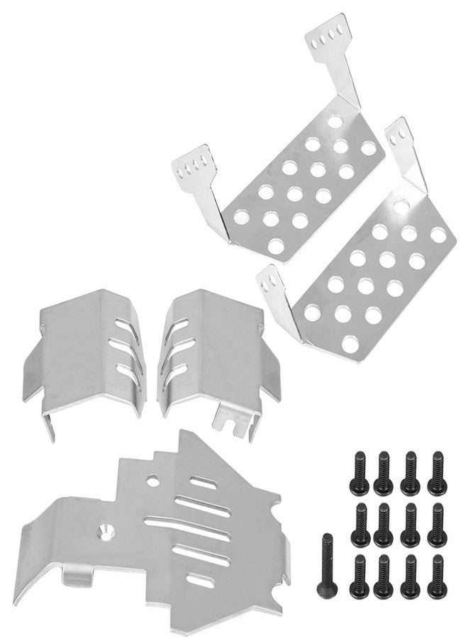 Kodrily Chassis Armor Plate, RC Chassis Armor Guard Set, 5PCS Stainless Steel Skid Plates, RC Chassis Protector Armors Parts Replacement for 82056-4 RC Car Upgrades - Image 1